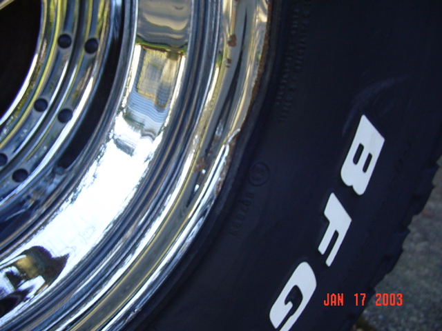 Big dent in my wheel from Firebreak 5 the previous weekend