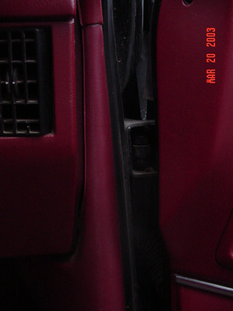 1989 Ford Bronco - I see water running down the kick panel sometimes when it rains
