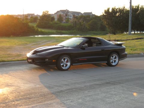2002 Pontiac Trans Am - Black 2002 Pontiac Trans Am parked outdoors during sunset.