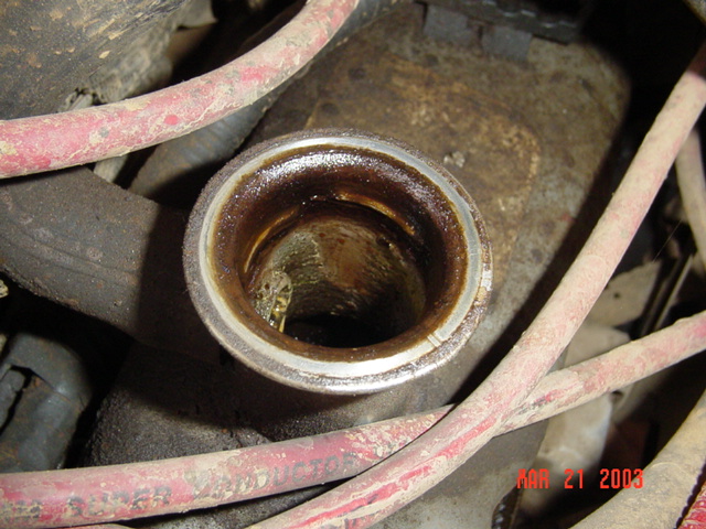 Down the fill hole