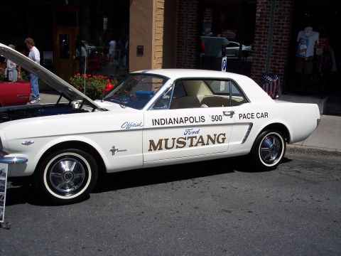 1972 Ford Ranchero - This white Ford Mustang is marked as the Indianapolis 500 Pace Car.