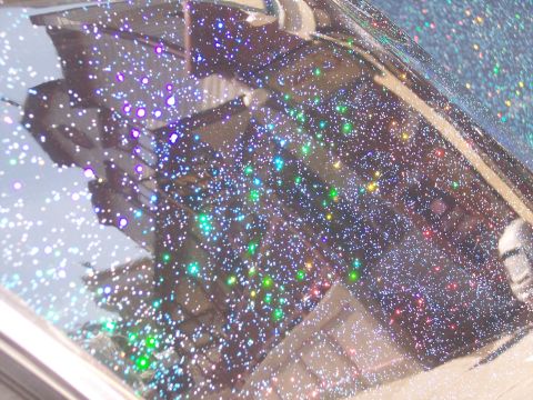 1972 Ford Ranchero - This car roof has a unique glitter paint job with reflections visible.