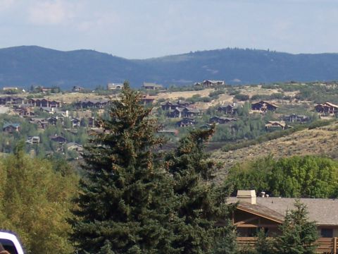 1972 Ford Ranchero - A view of a hillside community with mountains in the background.