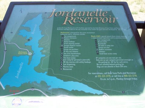 1972 Ford Ranchero - This park map details the Jordanelle Reservoir and lists amenities for Hallstone and Rock Cliff recreation areas.