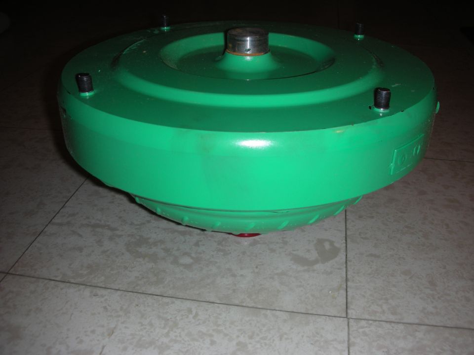 Green torque converter with metal shaft and bolts