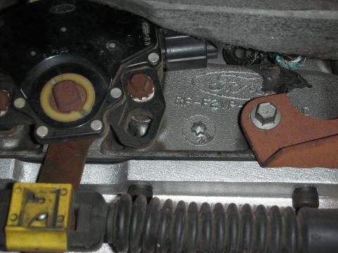 1992 Ford Crown Victoria - Close-up of a Ford transmission part with visible part number and logo.