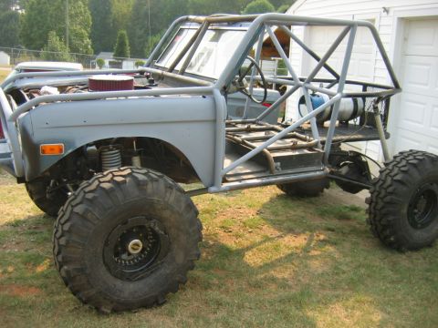 1992 Ford Mustang - This custom-built buggy appears to be a project in progress, a roll cage and oversized tires.