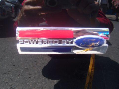 1972 Ford Ranchero - This emblem reads "POWERED BY FORD" and features red and blue accents.