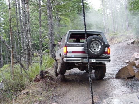 1989 Ford Bronco - Thats me playing on a stump (see video)