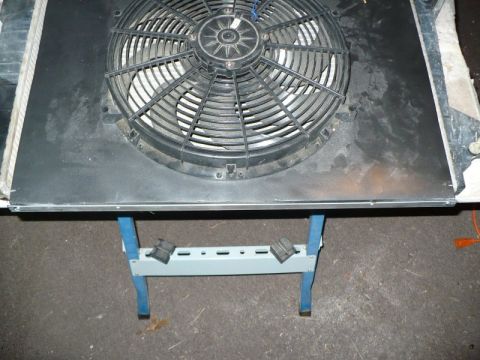 1995 Ford Bronco - Close-up of an electric cooling fan assembly, likely for a vehicle radiator.
