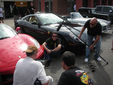 1998 Ford Crown Victoria - Filming a car meet with multiple exotic vehicles and people.