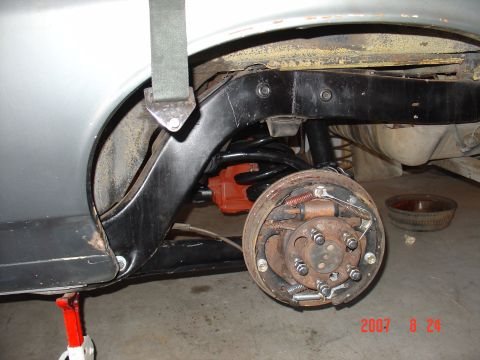 1973 Ford Ranchero - up and in getting ready to check pinion angle.