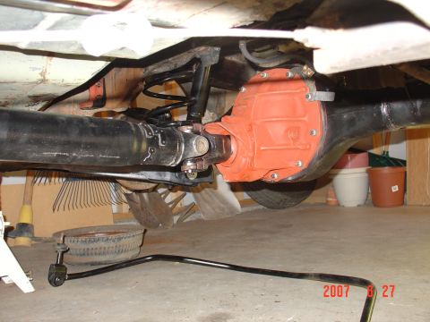 1973 Ford Ranchero - All snugged up with the drive shaft in.