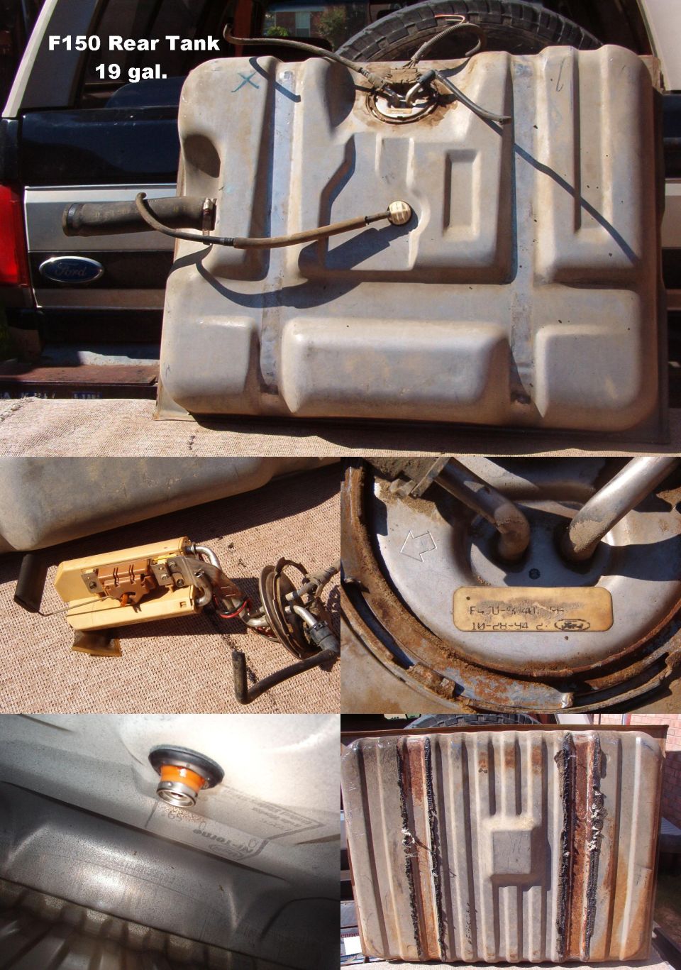 SOLD F150 Rear Tank ('90-91)

Actual size: 35x27x8" @ 31.5 lbs

I cleaned most of the goo off the bottom.