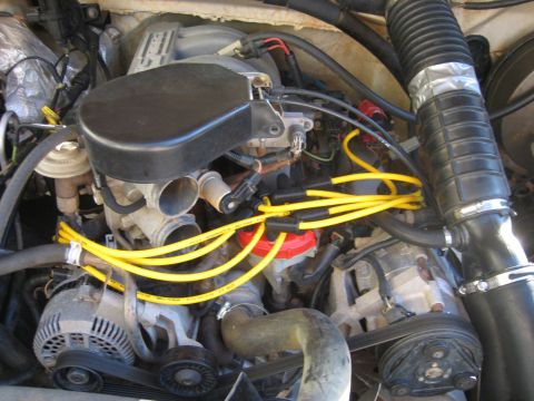 1996 Ford Bronco - MSD cap&rotor, 8.8 accel wires autolite plugs (.56), MSD coil