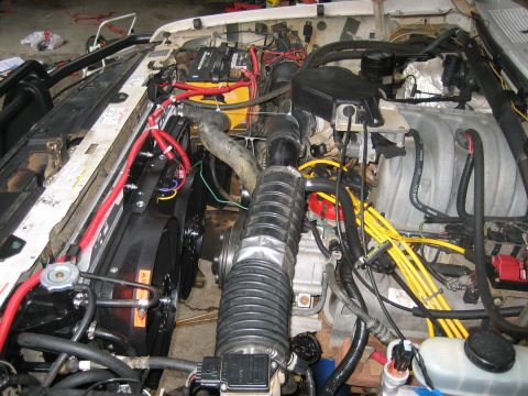 1996 Ford Bronco - Theres alot of wires with these fans, I still have to go back and wire the switch and I am probably going to rewire everything so it will l…
