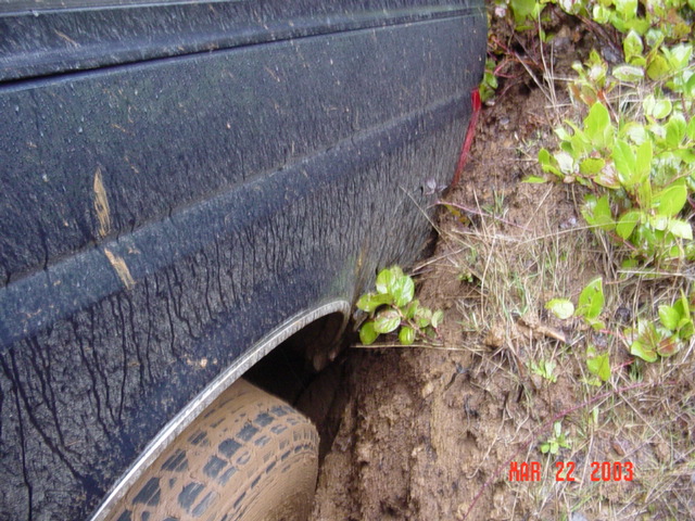 Stuck against the side