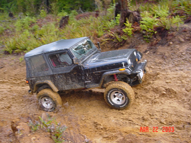 Frank again on the slick clay hill