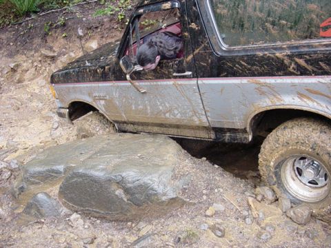 1989 Ford Bronco - Look at my head sticking out the window!! (Frank)