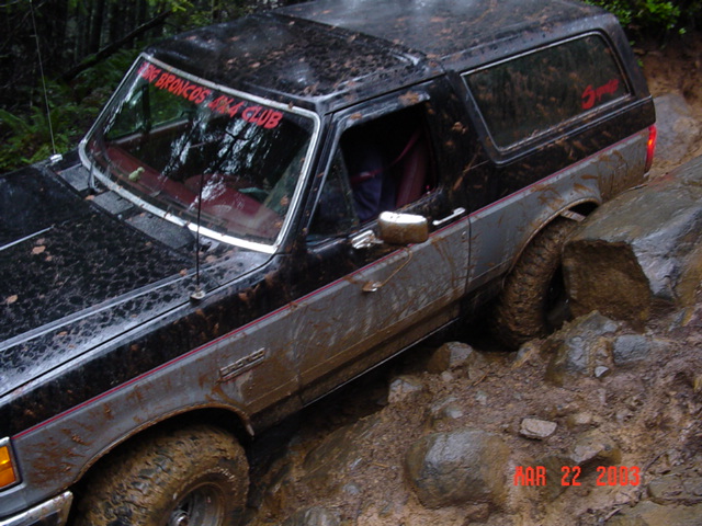 Rear going by the rock