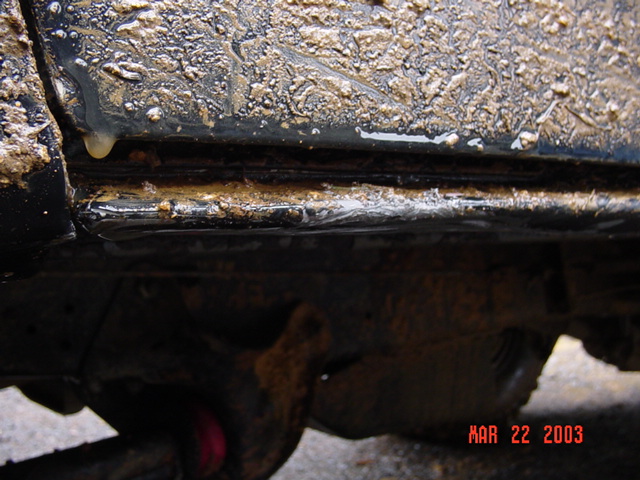 New damage.... notice the big gap under the door
