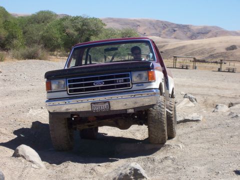 1991 Ford Bronco - This 1991 Ford Bronco is equipped for off-road adventures with its lifted suspension and large tires.