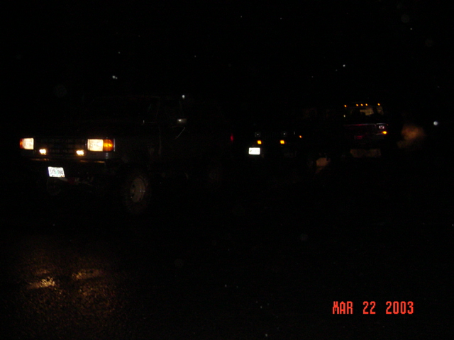 We stopped to air up on the main road, we got to use my on board air for the first time, my engine has calmed down