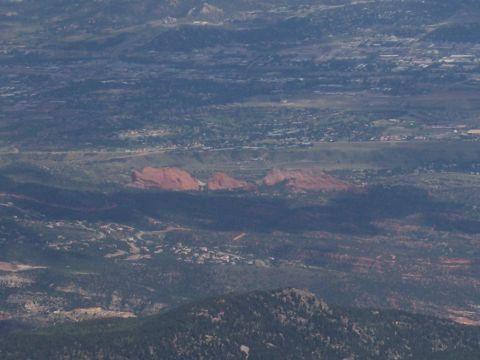 1972 Ford Ranchero - A wide view of a valley prominent red rock formations and a landscape.