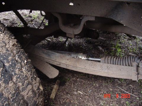 1989 Ford Bronco - Slid the axle back, sheared the locating pin
