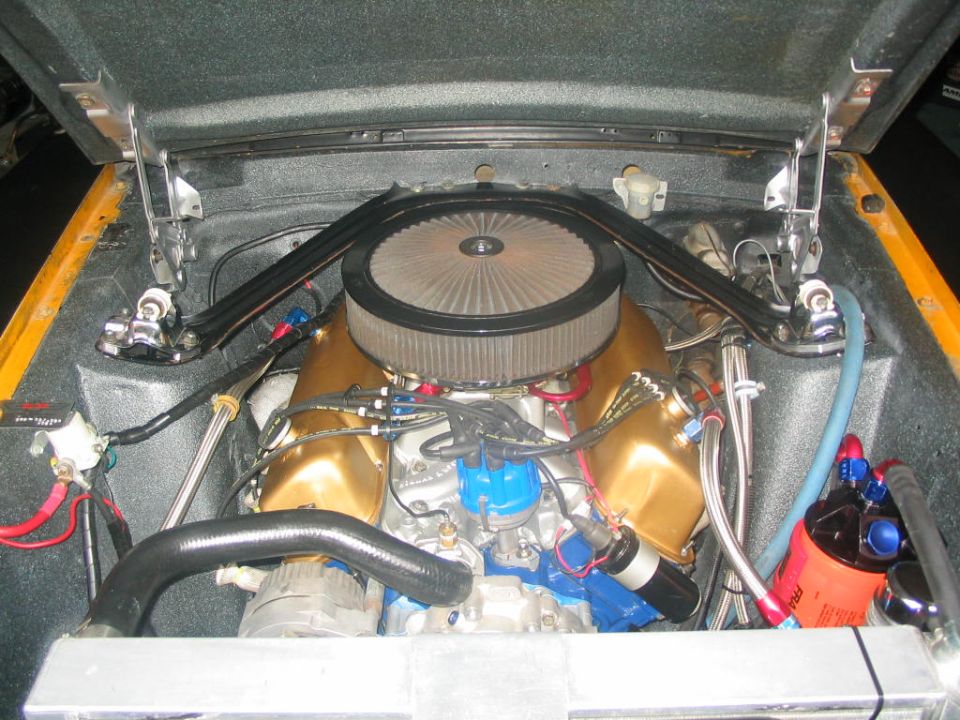 the new engine and new paint scheme on valve covers.  ZOLOTONE engine compartment