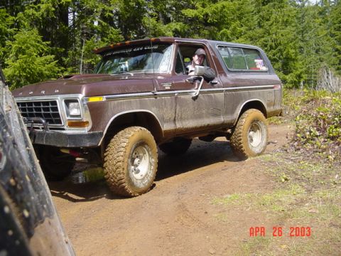 1989 Ford Bronco - Jon after a gooey hillclimb