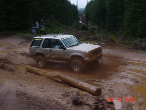 1989 Ford Bronco - Anne playing in the mud we found