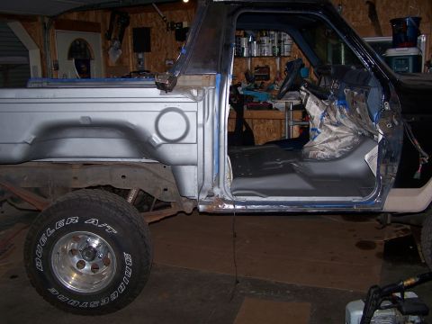 1986 Ford Bronco - Over view until Durabak application.