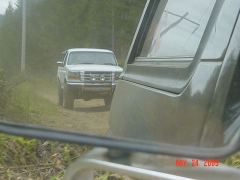 1989 Ford Bronco - Cool shot of Mark in the rearveiw