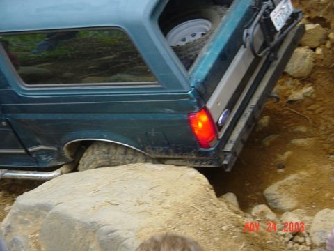 1989 Ford Bronco - When he dropped down he missed the rock