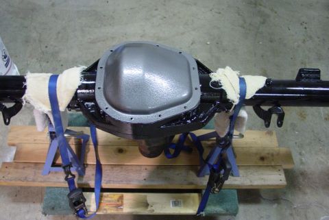 1993 Ford Bronco - Ford rear axle assembly, likely undergoing refurbishment or repair.