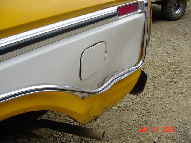 Closeup of Tonys dent