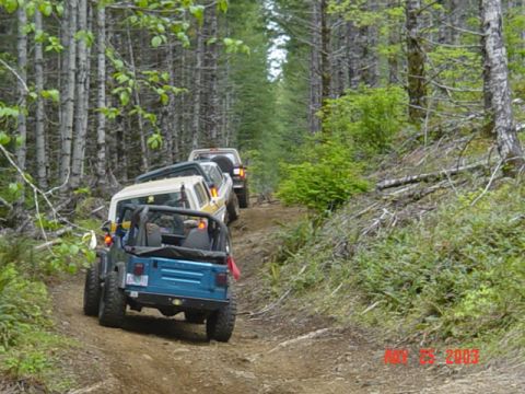 1989 Ford Bronco - Our group heading up Firebreak 5