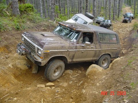 1989 Ford Bronco - Look at all the toyotas crowding us