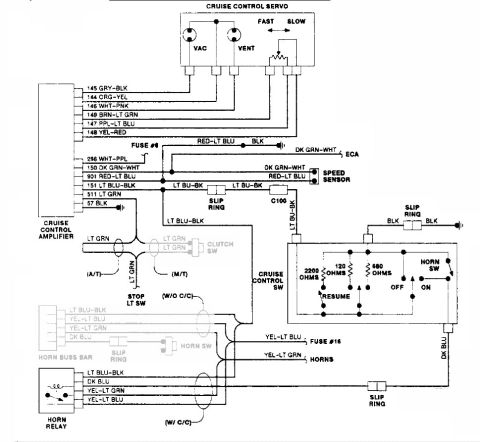 1988 Ford Bronco - Cruise control wiring diagram for a '88.5 or '89 Bronco