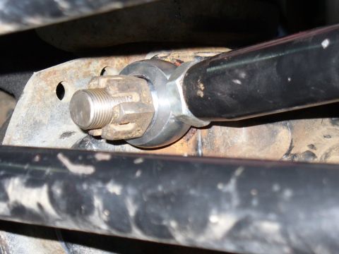 1978 Ford Bronco - Bottom (axle) end of trackbar installed