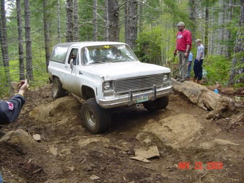 1989 Ford Bronco - Came off this rock at full throttle, I thought he might go over
