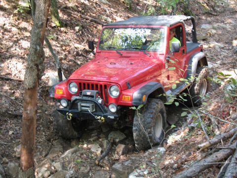 1993 Ford Bronco - The guide's Jeep at the top of Rock Fink.