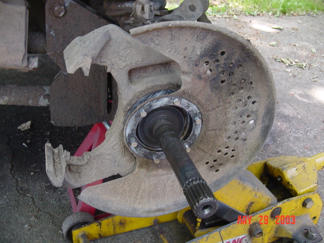 Spindle removed