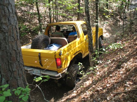 1993 Ford Bronco - Different angle...Hunter's truck flexes pretty well.