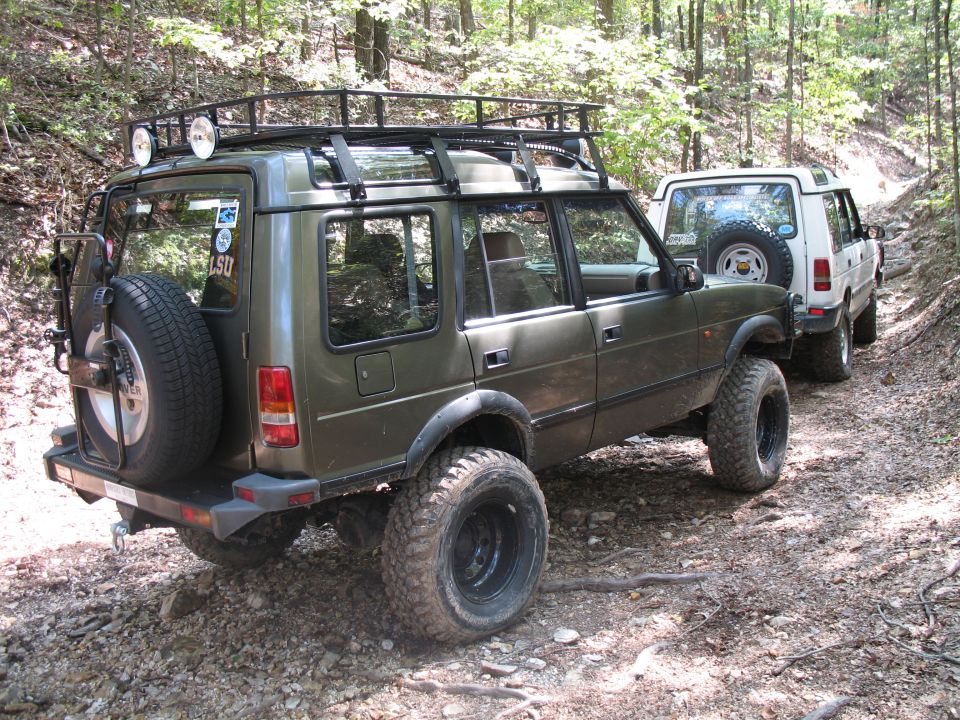 One of the more modified Land Rovers. I think the owner ran a tattoo parlor...