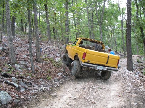 1993 Ford Bronco - Pulled back shot of the same. After we got Hunter off the trail (so that Steve could pull him back to camp) and Steve and I had driven by h…