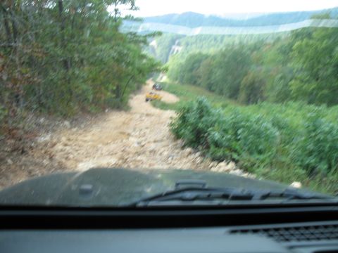 1993 Ford Bronco - Pic from the driver's seat. It didn't work too well...