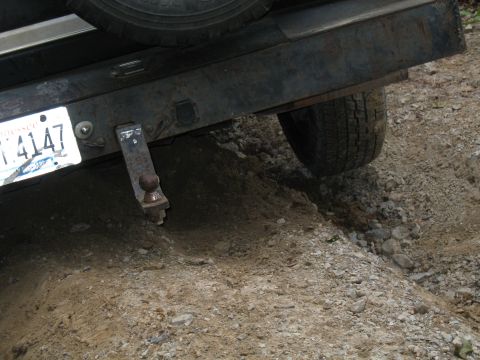 1993 Ford Bronco - Steve hung up on Sardine Ravine. That poor 8.8...