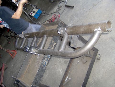 1978 Ford Bronco - A custom rear bumper is under construction, showing welded metal tubes and mounting brackets.